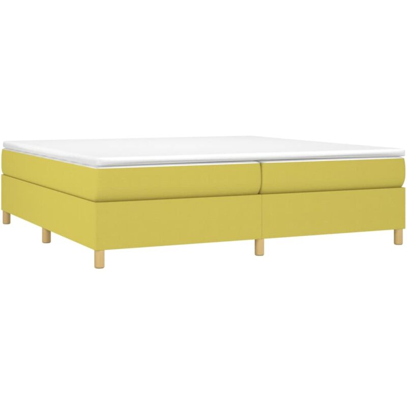 Bettgestell ohne Matratze Grün 200x200 cm Stoff Vidaxl