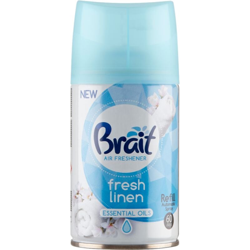 BRAIT Nachfüllpackung mit ätherischen Ölen für automatische Lufterfrischer, Duftrichtung Frische Wäsche, 250 ml