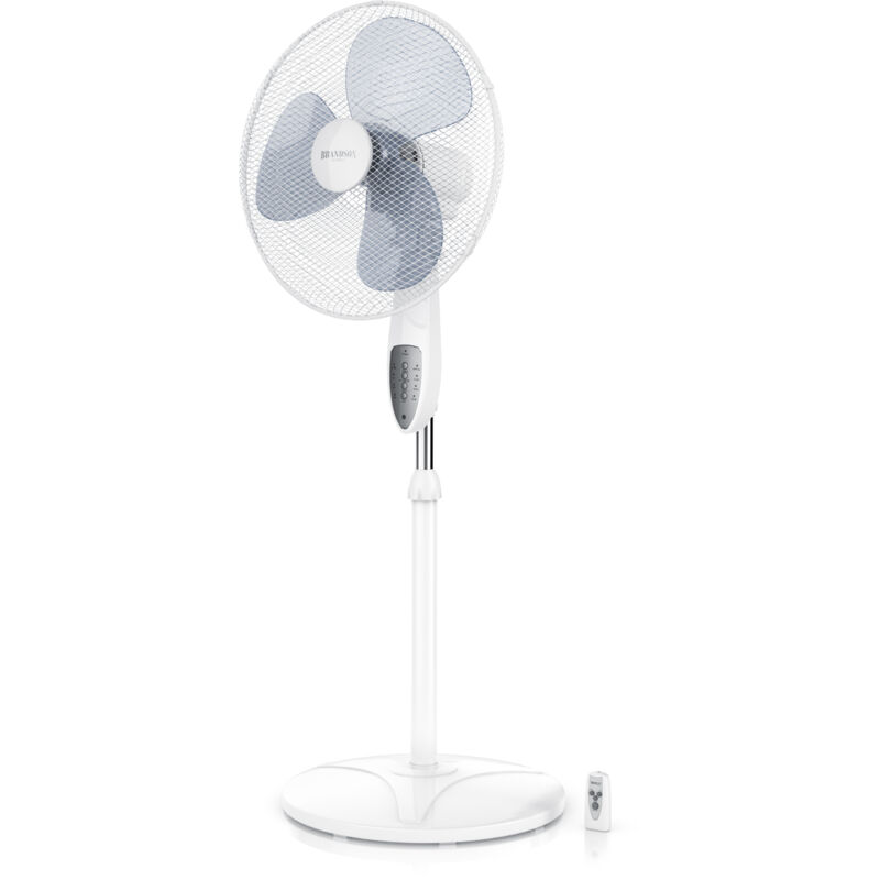 Brandson Standventilator mit 3 Leistungsstufen, 50 W Standlüfter leise, Ventilator höhenverstellbar, mobiler Lüfter, 30 Grad neigbar