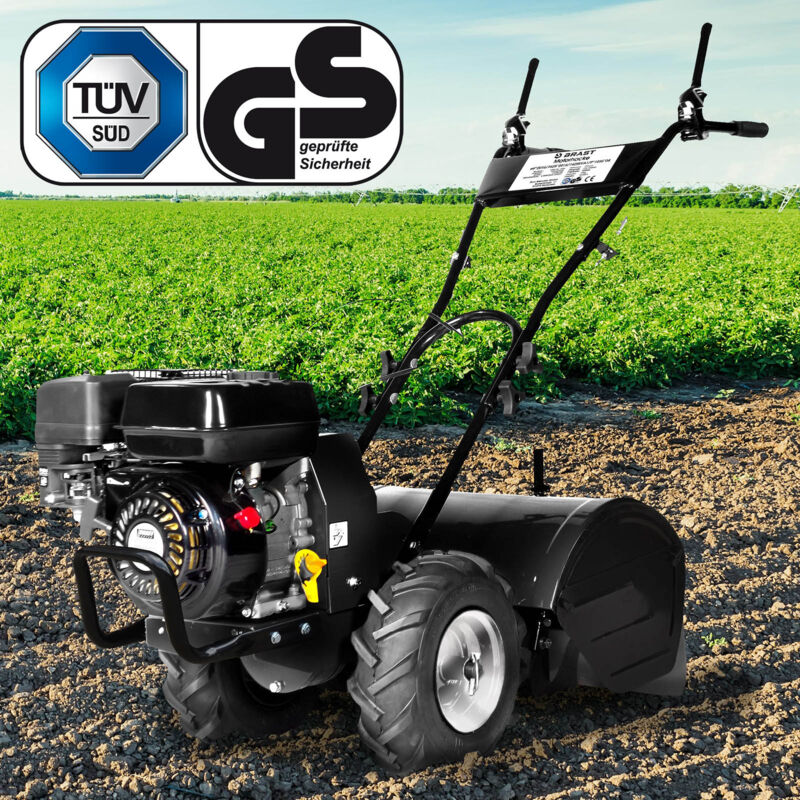 Benzin Motorhacke 5,15kW(7,0PS) 50cm Arbeitsbreite Ackerfräse 208ccm Briggs & Stratton Motor - Brast