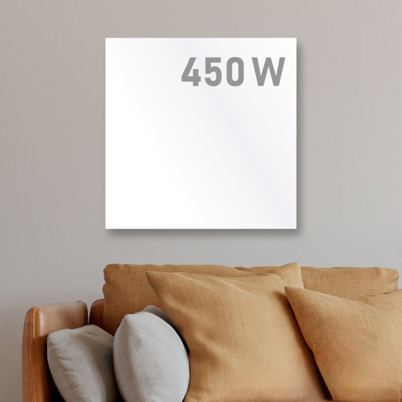 Infrarotheizung mit Thermostat 450 Watt Made in Europe Inkl. Wandhalterung hoher Wirkungsgrad Flexibler Einsatz Ultraflache Bauweise ip-th 450 - Brast