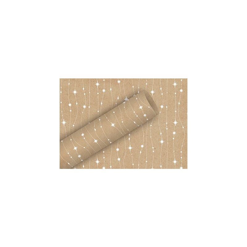 Braun & Company Geschenkpapier By Nature Kraft Glitzerkette 2 m x 70 cm Geschenkpapier