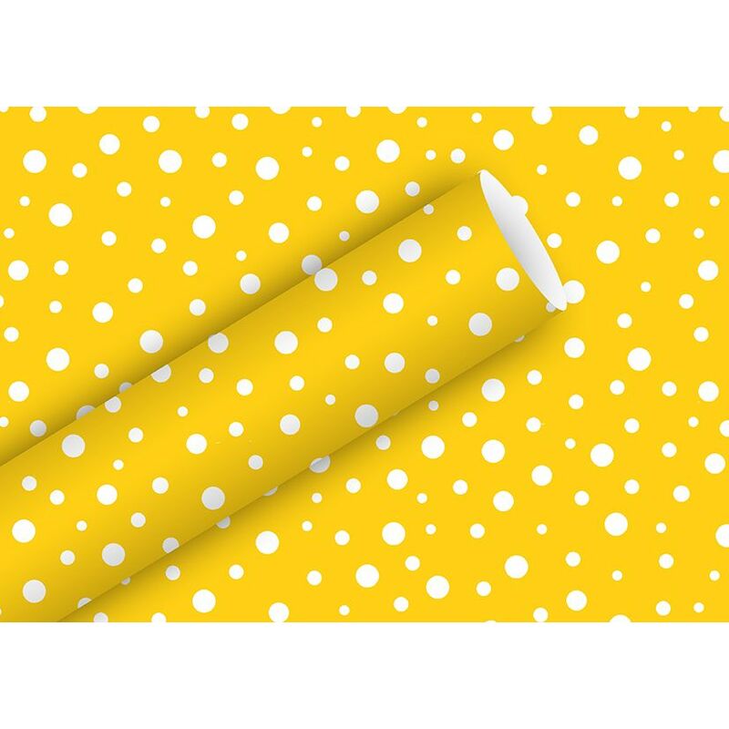 Braun & Company Geschenkpapier gelb 2 m x 70 cm Geschenkverpackungen