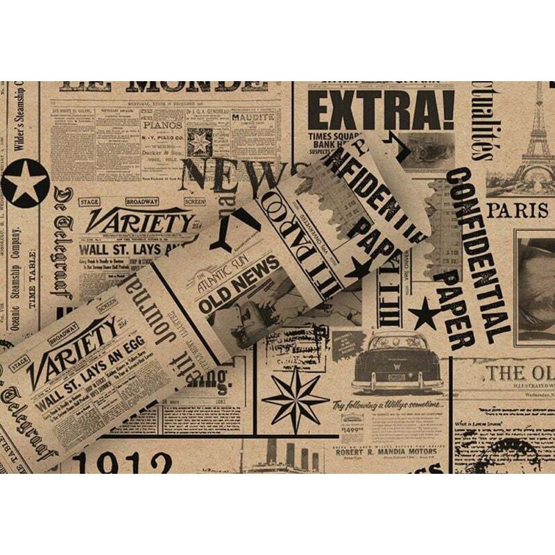 By Nature Geschenkpapier Zeitung 2 m Geschenkverpackungen