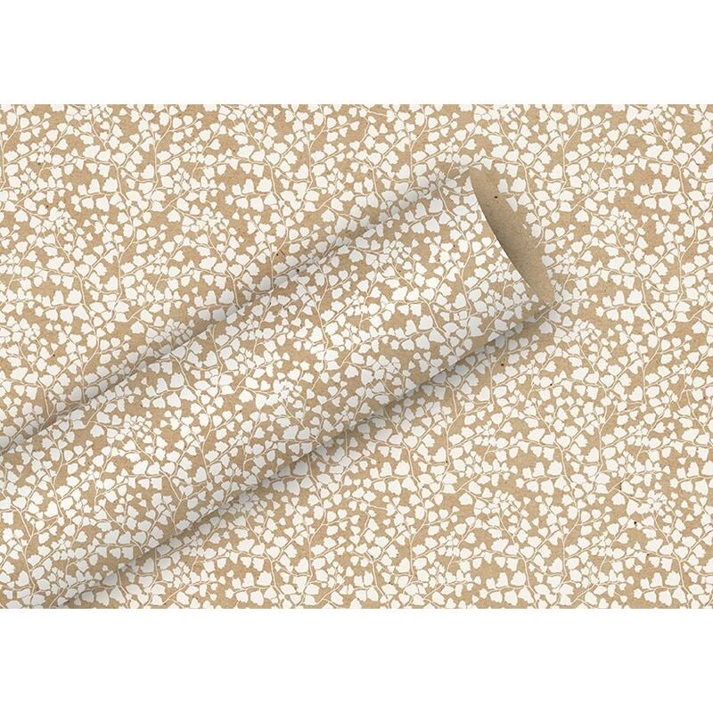 Braun & Company Geschenkpapier natur weiß 2 m x 70 cm Geschenkverpackungen