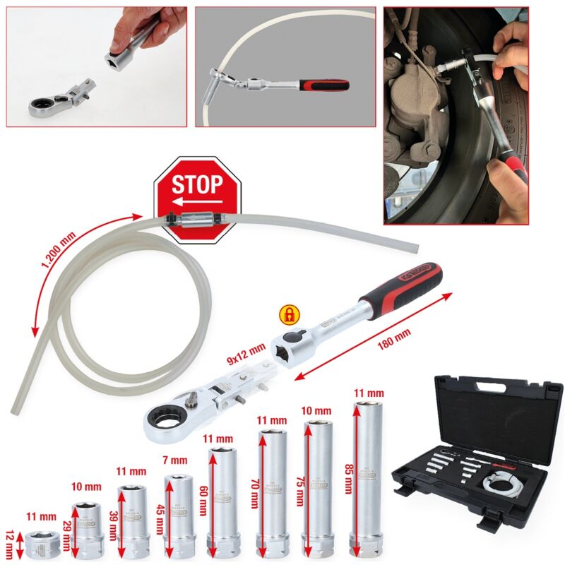 Ks Tools Bremsen-Entlüftungsschlüssel-Satz für vag, 11-tlg