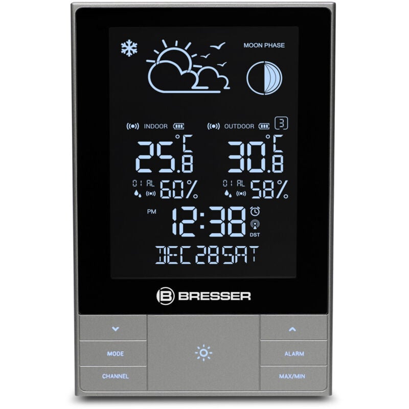 Bresser Optics ClimateTemp NDV Anthrazit, Metallisch, Silber LCD DC / Batterie
