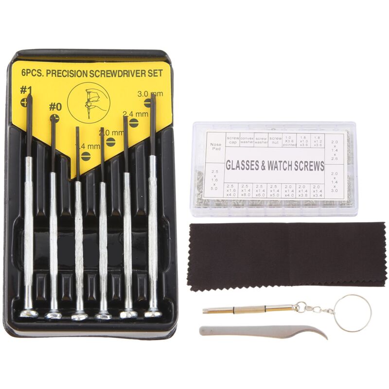 Brillenreparaturset Sonnenbrillenreparaturset Mit Nasenpads Schrauben Schraubendreher Pinzette FÜR Uhr Uhr Brillenreparatur