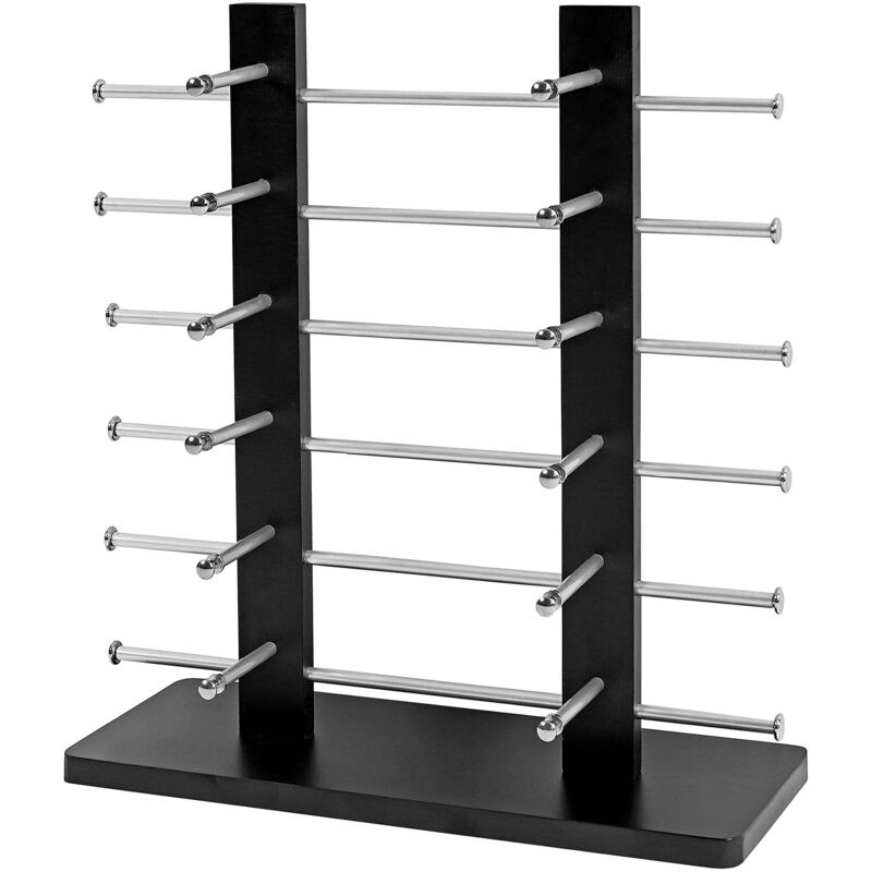 Brillenständer Var, Brillenhalter Brillendisplay für 12 Brillen, 42x39cm schwarz