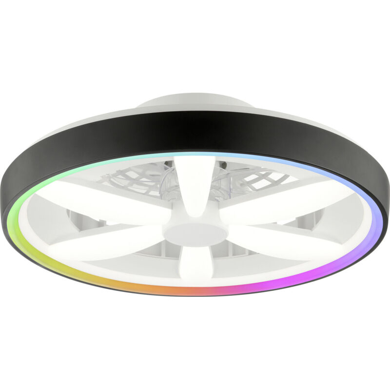 Led Deckenleuchte mit Ventilator Gaiano ø 48 cm 48 w schwarz Deckenlampen & Kronleuchter - Brilliant