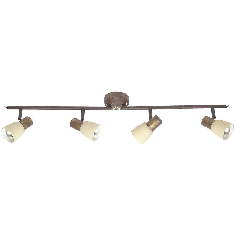Lampe Luca Spotrohr 4flg altkupfer/champagner 4x R50, E14, 40W, geeignet für Reflektorlampen (nicht enthalten) Arme drehbar / Köpfe schwenkbar
