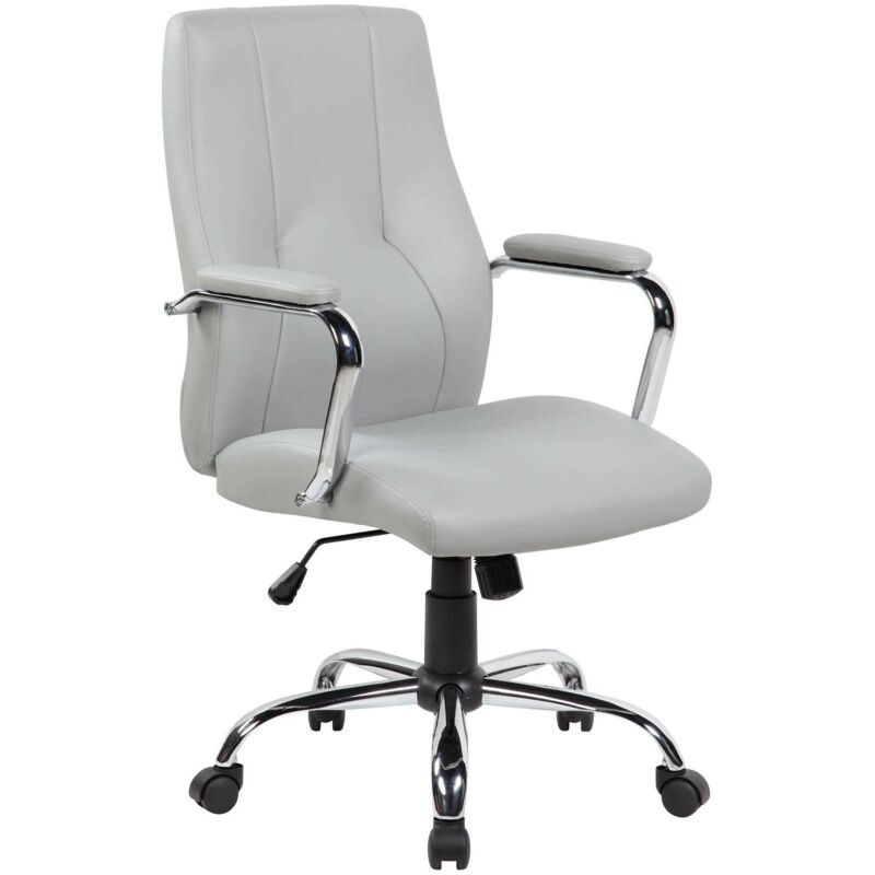 Serena - Bürostuhl Hobart, Chefsessel mit Armlehnen, Ergonomischer Bürostuhl, Cm Cm 64x58h101/111, Grau