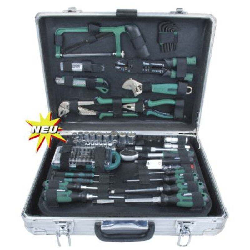 Brüder Mannesmann 29072 M29072 Heimwerker Werkzeugkoffer bestückt 124teilig