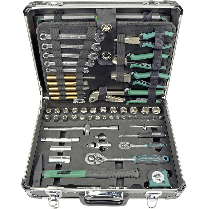 Brüder Mannesmann - M29078 Heimwerker Werkzeugkoffer bestückt 160teilig (l x b x h) 454 x 350 x 135 m