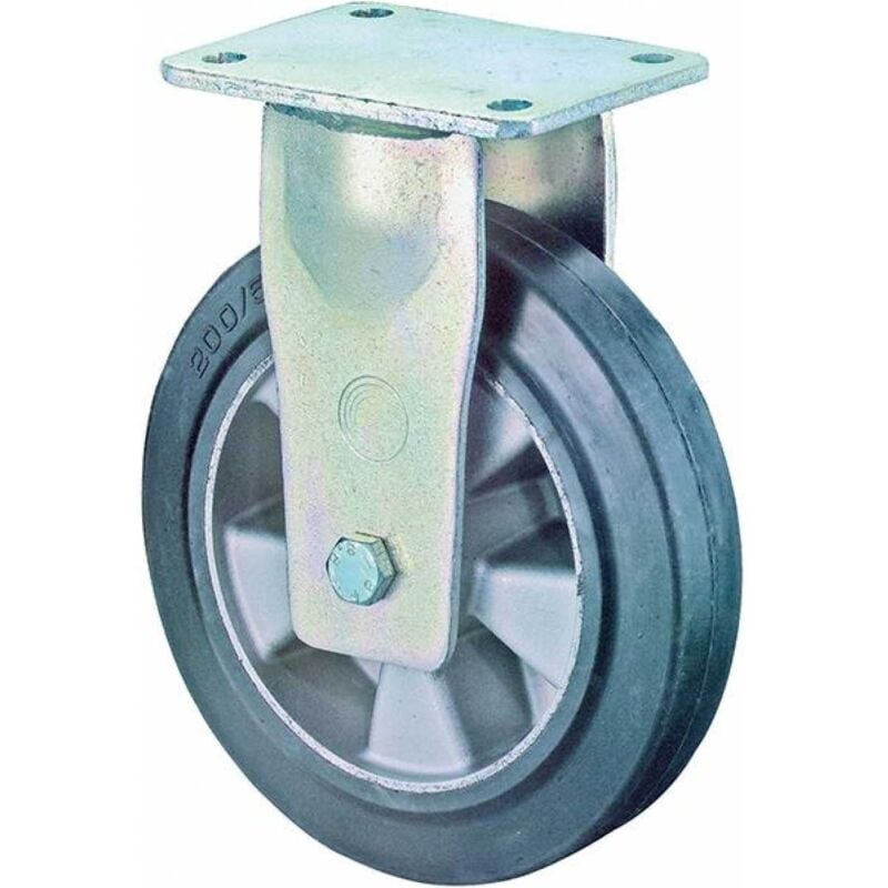 FP - bs-r Schw.last-Bockrolle,Rad ø 200mm,RR110.B80,Elastik-Reifen schwarz