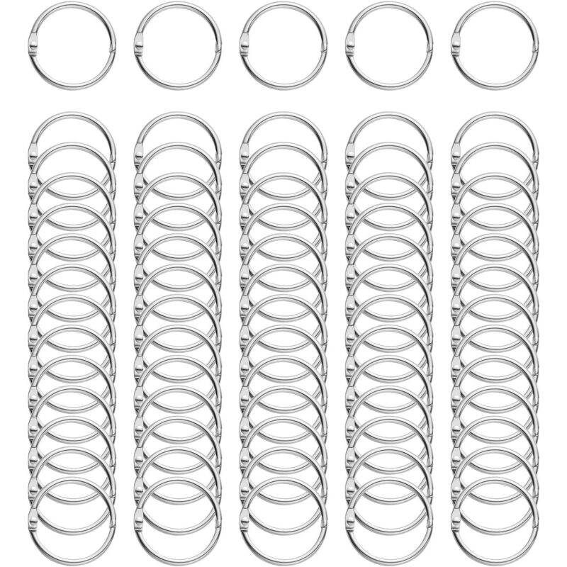 Bluedeer - Buch Ringe, Satz 60-Ring-Binder, 25-mm-Binder-Ringe, Metall-Buch-Binderinge Lose Blatt-Verbindungsstücke für Scrapbook, Album, Memo