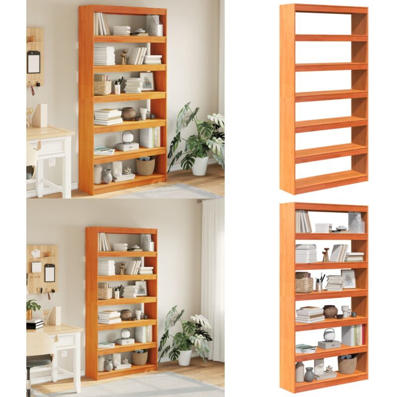 Vidaxl - Bücherregal/Raumteiler 100x30x199,5 cm Massivholz Kiefer - Holzregal - Buche - Bücherregal - Regal - Wohnzimmereinrichtung - Home & Living