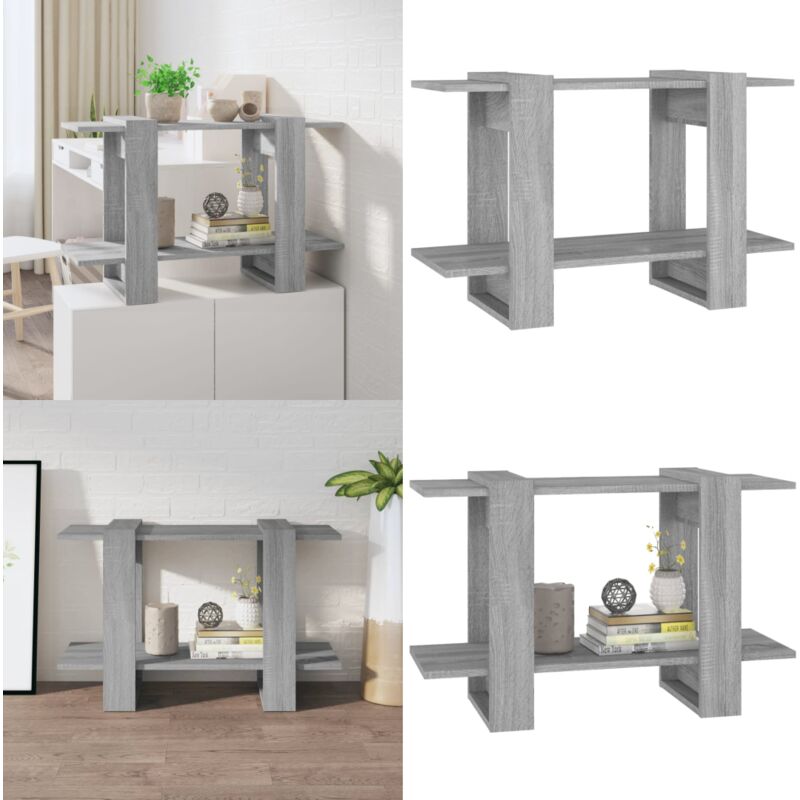 Vidaxl - Bücherregal/Raumteiler Grau Sonoma 80x30x51 cm - Bucherregal - Raumteiler - Holzmöbel - Grau Sonoma - Wohnzimmerdeko - Home & Living
