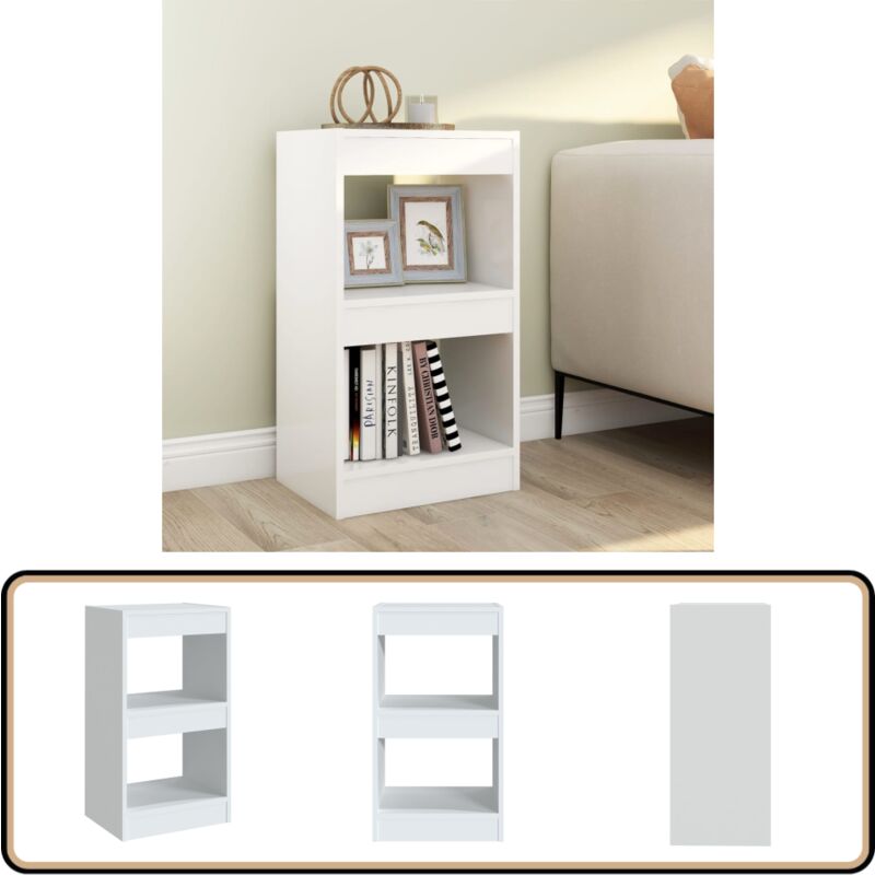 Vidaxl - Bücherregal/Raumteiler Weiß 40×30×72cm - BucheRegal - Holzregal - Weißes Regal - Raumteiler - Wohnzimmerdeko