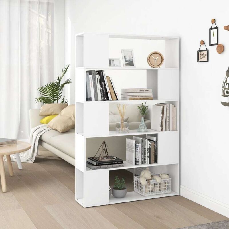 Vidaxl - Bücherregal Raumteiler Weiß 100x24x155 cm Holzwerkstoff
