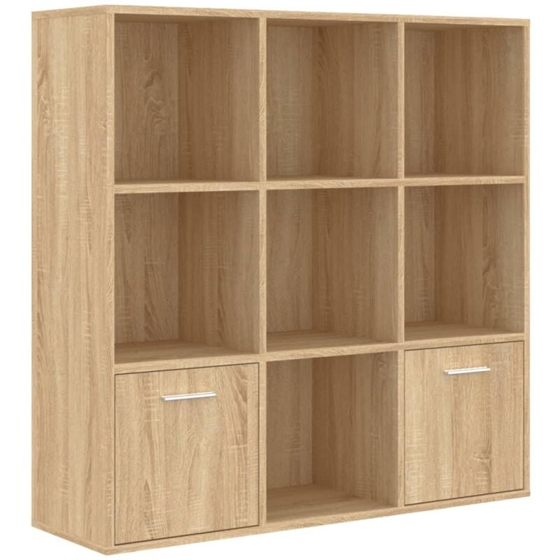 Bücherregal Sonoma-Eiche 98x30x98 cm Holzwerkstoff Vidaxl