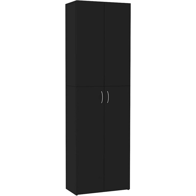Büroschrank Schwarz 60x32x190 cm Holzwerkstoff Vidaxl