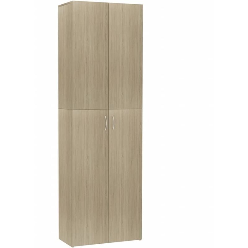 Büroschrank Sonoma-Eiche 60x32x190 cm Holzwerkstoff Vidaxl
