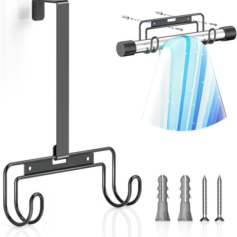 Bügelbretthalter, Bügeleisenhalter zur Wandmontage, Bügelbretthalter mit abnehmbaren Haken, Bügelbretthalter aus Edelstahl, geeignet für Wäsche