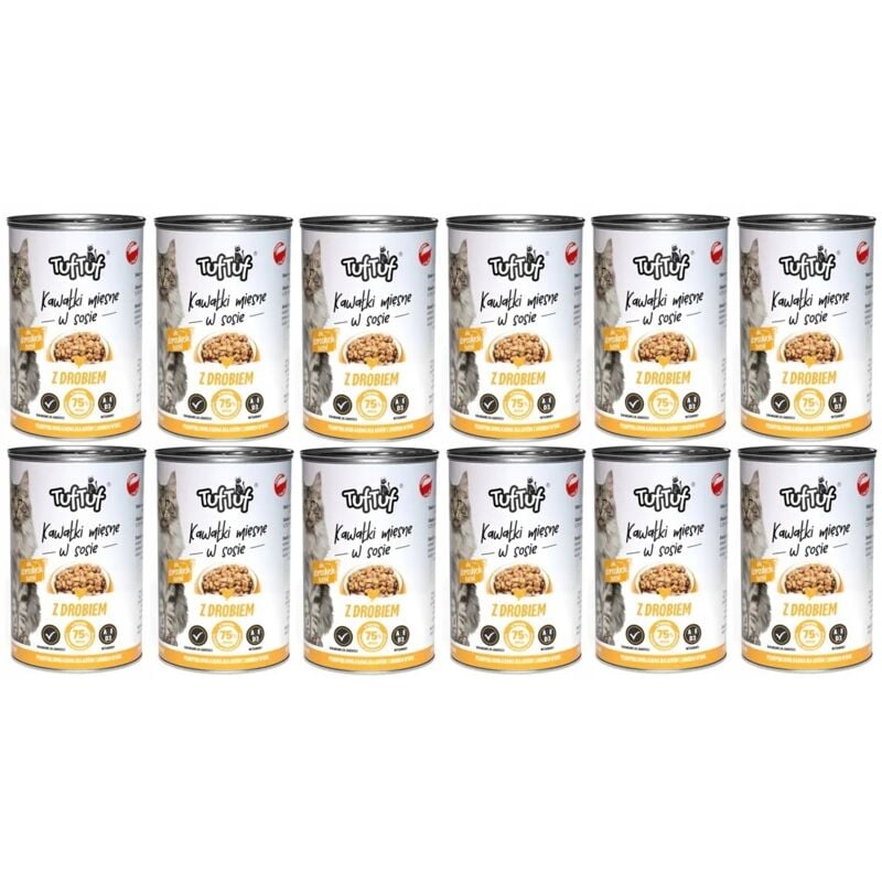 Bult Tuf Tuf Fleischstücke mit Geflügel in Sauce 415 g x 12 Stück