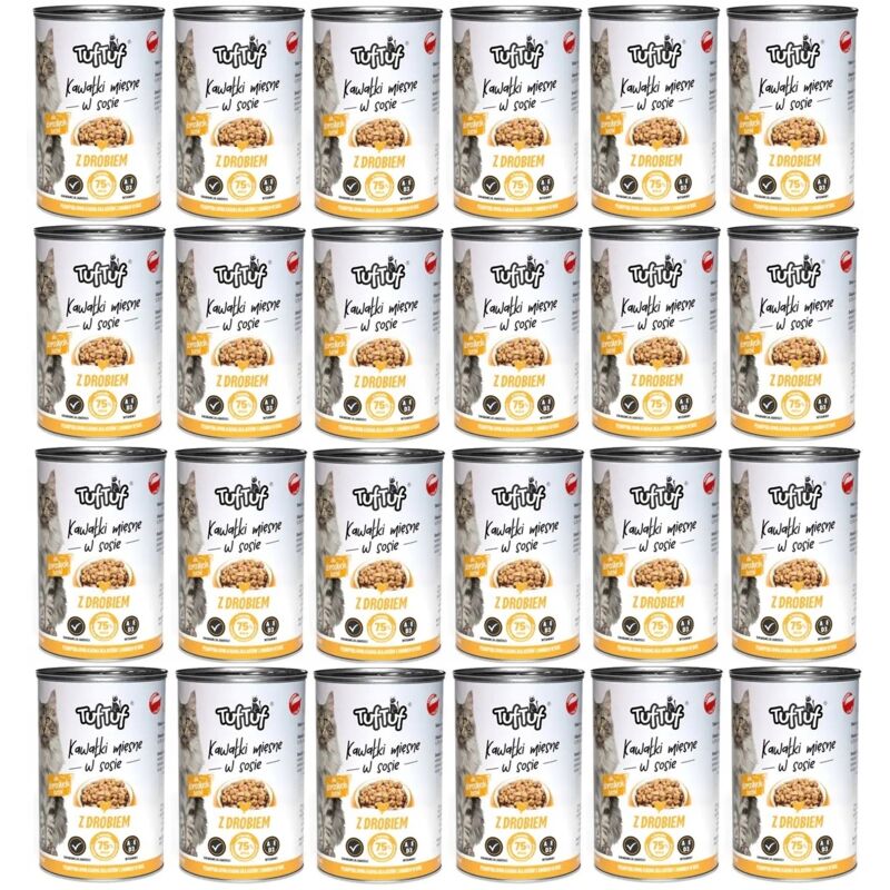 Bult Tuf Tuf Fleischstücke mit Geflügel in Sauce 415 g x 24 Stück