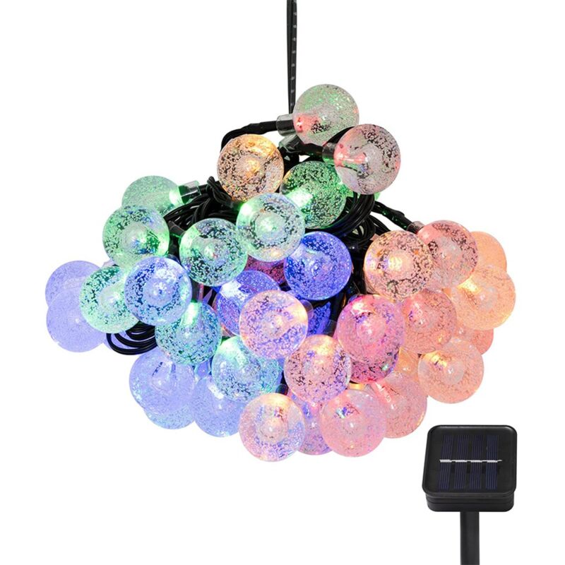 Bunte Kugel-Lichterkette, 15 m, 100 LEDs, RGB-Kugel-Lichterkette mit Fernbedienung, usb oder Batterie, mehrfarbige Lichterkette für den Innen- und
