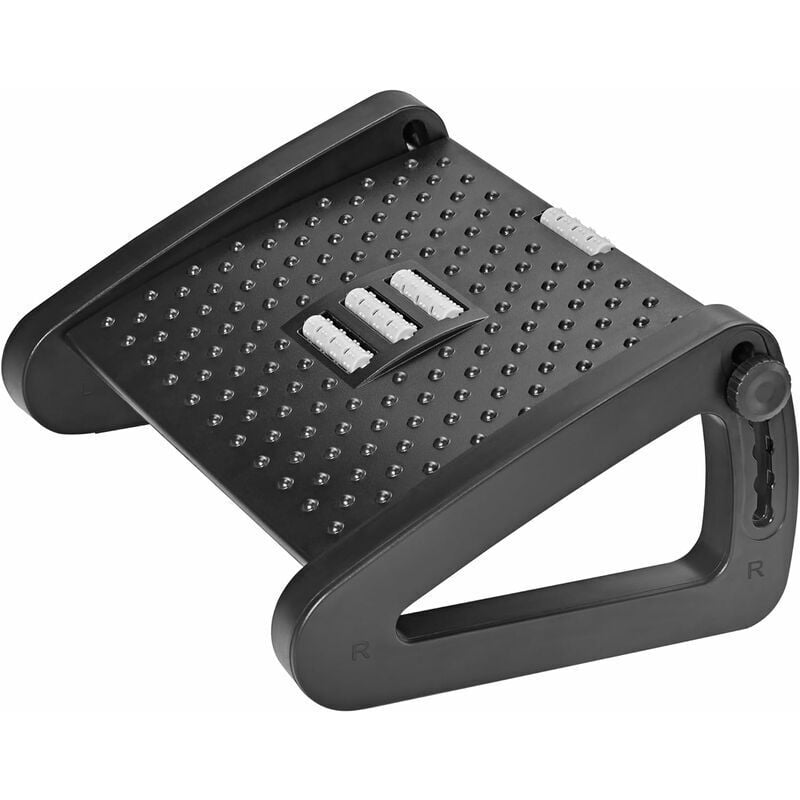 Büro-Fußstütze, ergonomische, höhenverstellbare Fußstütze mit Massagefunktion für Büro und Zuhause