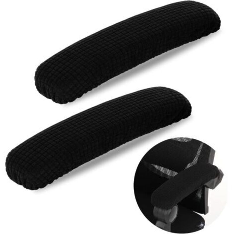 Bürostuhl-Armlehnenbezüge, Stretch-Polyester, schützende Bürostuhlbezüge, lindert Ellenbogenbeschwerden, Bürostuhl-Armlehnenbezug (Länge: 40 cm)