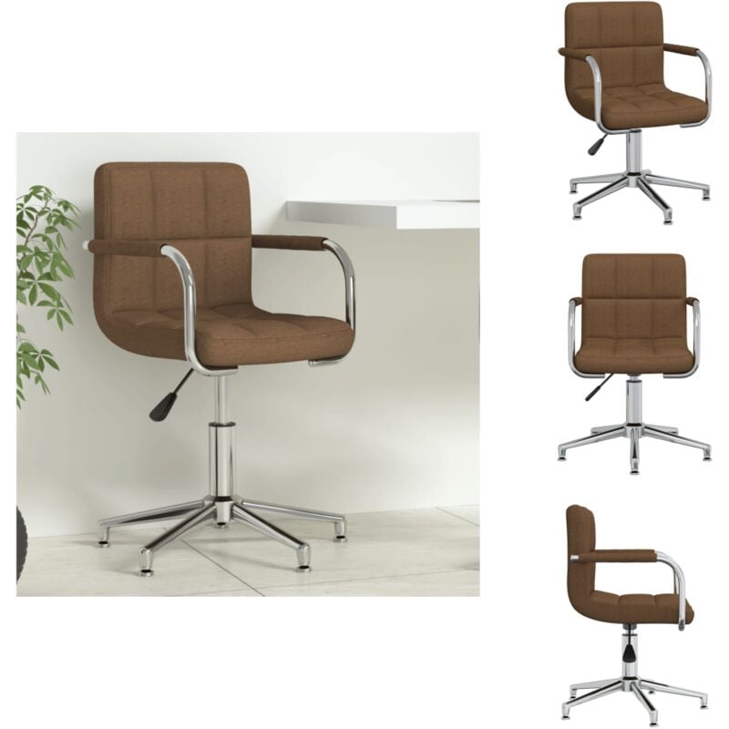 Vidaxl - Bürostuhl Drehbar Braun Stoff - Bürostuhl - Bürostühle - Stuhl - Stühle