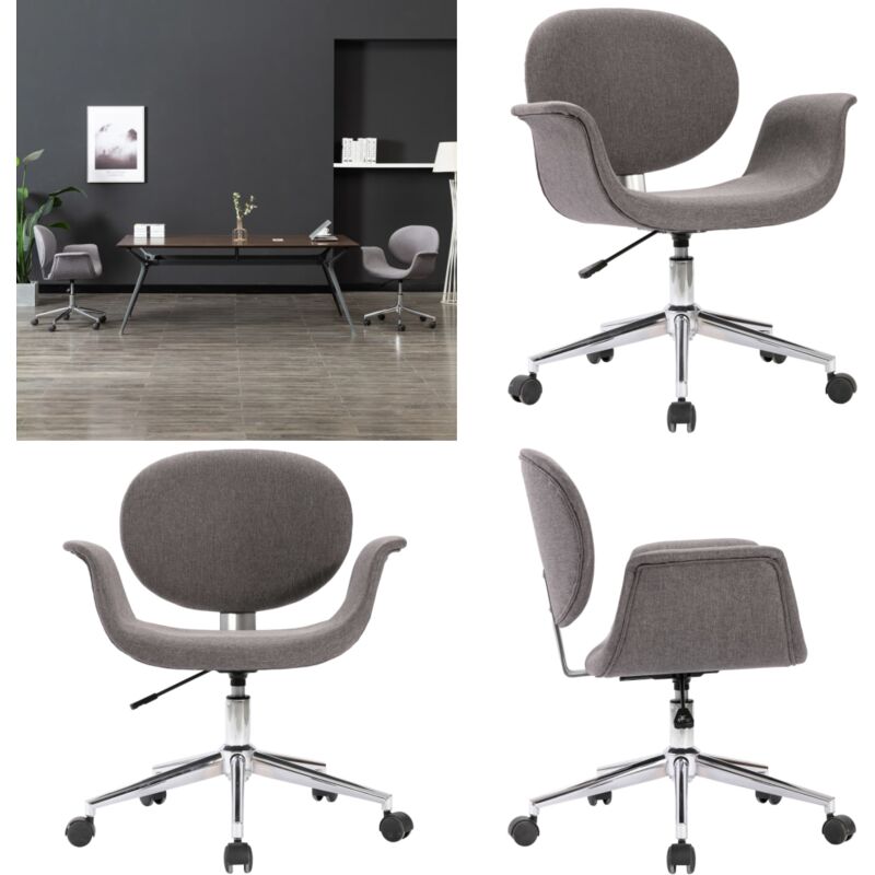 Bürostuhl Drehbar Grau Stoff - Bürostuhl - Drehstuhl - Schreibtischstuhl - Home Office - Ergonomischer Stuhl - Home & Living