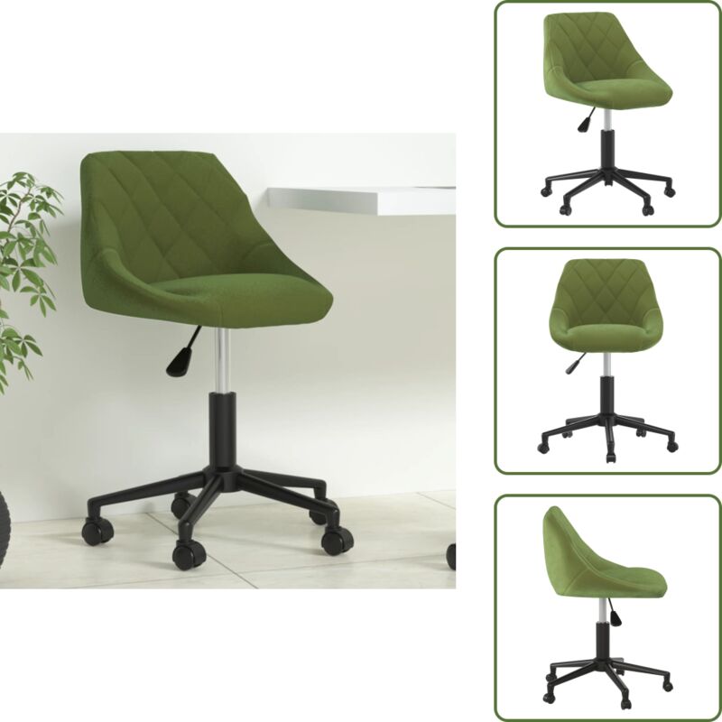 Bürostuhl Drehbar Hellgrün Samt - Bürostuhl - Bürostühle - Stuhl - Stühle