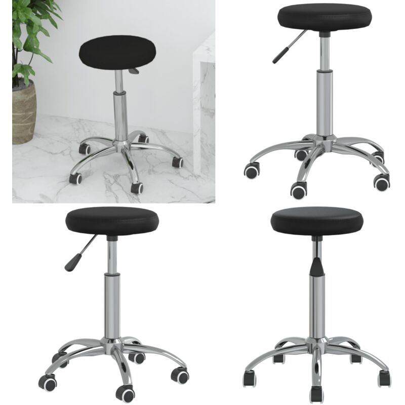 Bürostuhl Drehbar Schwarz Kunstleder - Bürostuhl - Drehstuhl - Schreibtischstuhl - Arbeitsstuhl - Ergonomischer Stuhl - Home & Living