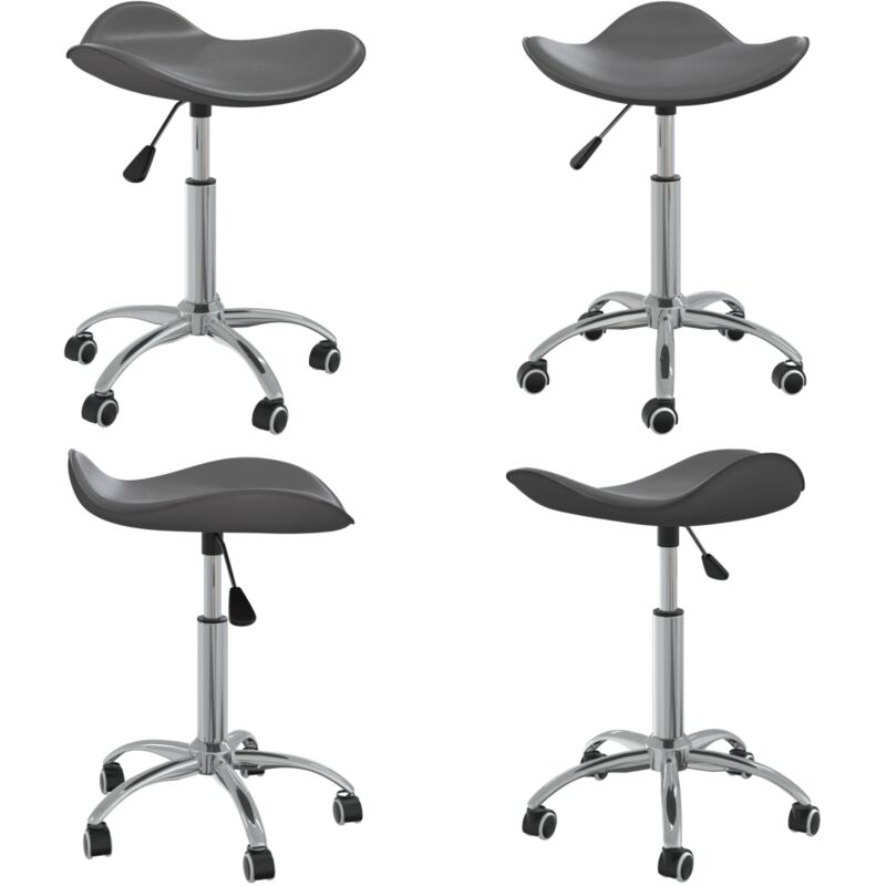 Vidaxl - Bürostuhl Grau Kunstleder - Bürostuhl - Schreibtischstuhl - Ergonomischer Stuhl - Gamingstuhl - Hochwertiger Stuhl - Home & Living