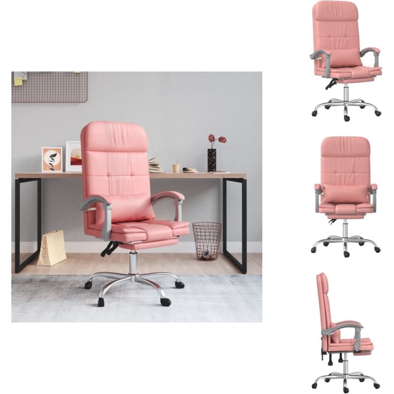 Bürostuhl mit Massagefunktion Rosa Kunstleder - Massage-Bürostuhl - Massage-Bürostühle - Bürostuhl Mit Massagefunktion - Bürostuhl Mit Liegefunktion