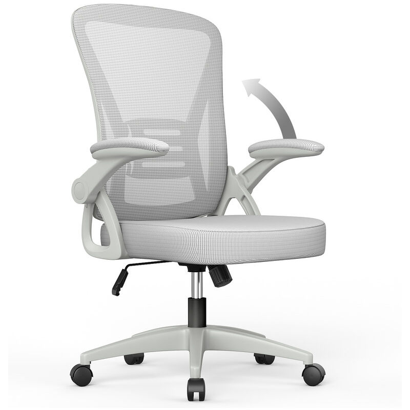 Naspaluro - Bürostuhl mit klappbaren armlehnen höhenverstellbar Bürostühle - Drehstuhl mit Wippfunktion - Burostuhl Ergonomisch mit