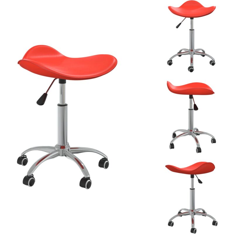 Vidaxl - Bürostuhl Rot Kunstleder - Bürostuhl - Bürostühle - Stuhl - Stühle