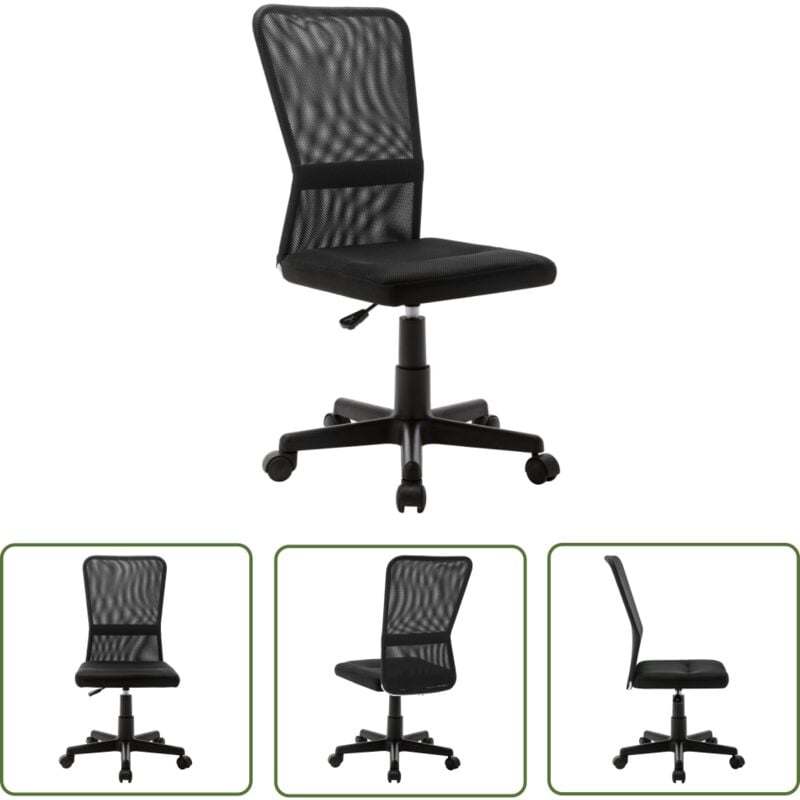 Abcrital - The Living Store Bürostuhl Schwarz 44x52x100 cm Netzgewebe - Bürostuhl - Netzstoffsessel - Ergonomischer Stuhl - Gamingstuhl - Swivel Chair