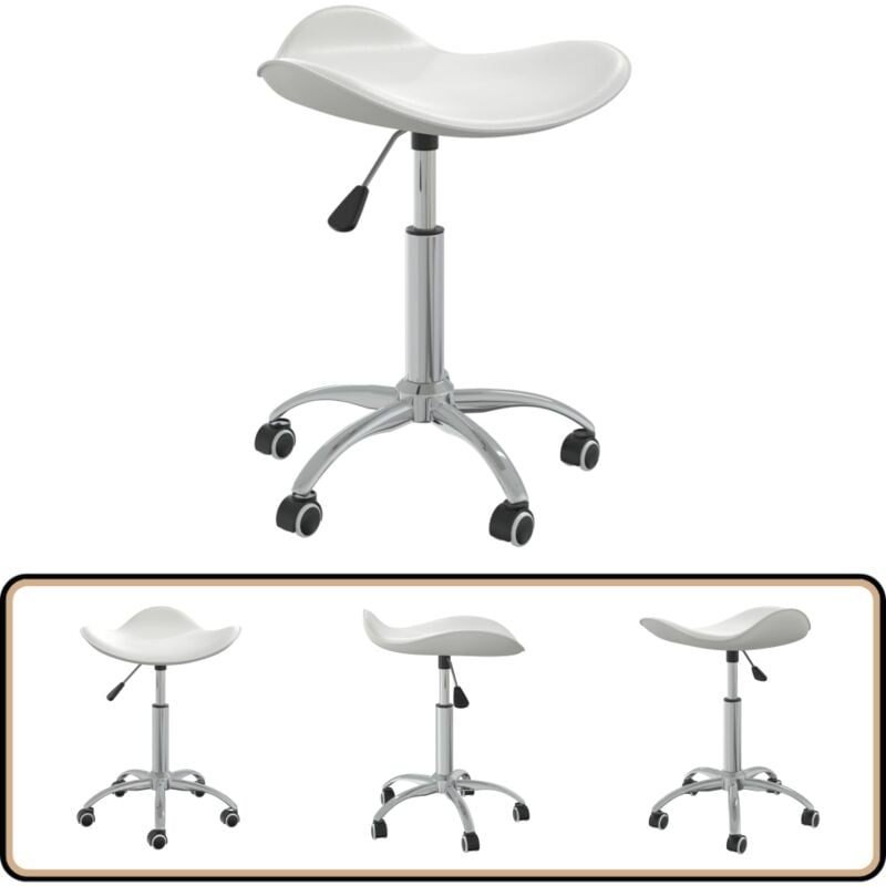 Vidaxl - Bürostuhl Weiß Kunstleder - Bürostuhl - Schreibtischstuhl - Ergonomischer Stuhl - Hochwertiger Stuhl - Komfortabler Stuhl