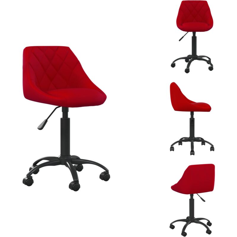 Vidaxl - Bürostuhl Weinrot Samt - Bürostuhl - Bürostühle - Chefsessel - Sessel