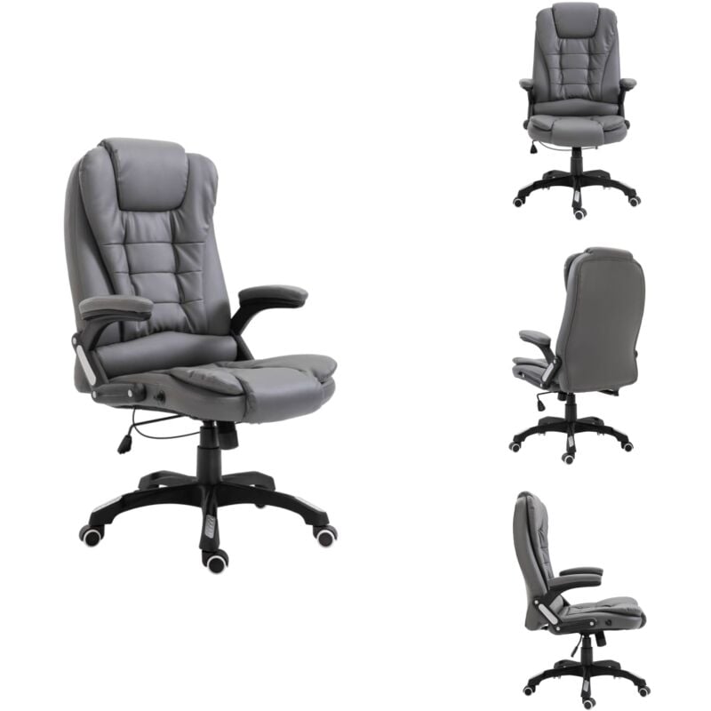 Bürostuhl Anthrazit Kunstleder - Bürostuhl - Ergonomischer Stuhl - Drehstuhl - Arbeitsplatzstuhl - Gamingstuhl