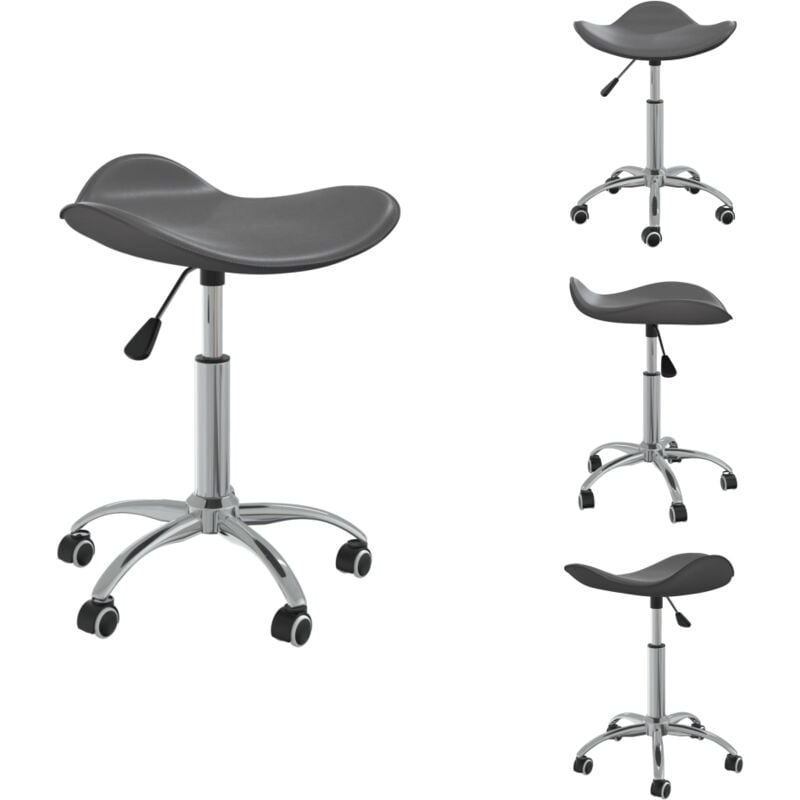 Vidaxl - Bürostuhl Grau Kunstleder - Bürostuhl - Schreibtischstuhl - Ergonomischer Stuhl - Gamingstuhl - Hochwertiger Stuhl