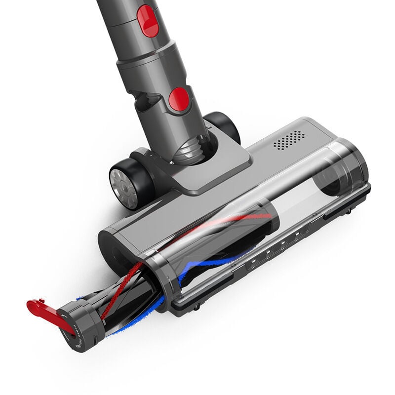 Bürste für Dyson V7 V8 V10 V11 V15 sv10 sv12 sv14 sv15, Dyson Besenkopf mit Turbobürste und weicher Veloursbürste, 4LED und Abzugssperre, Dyson