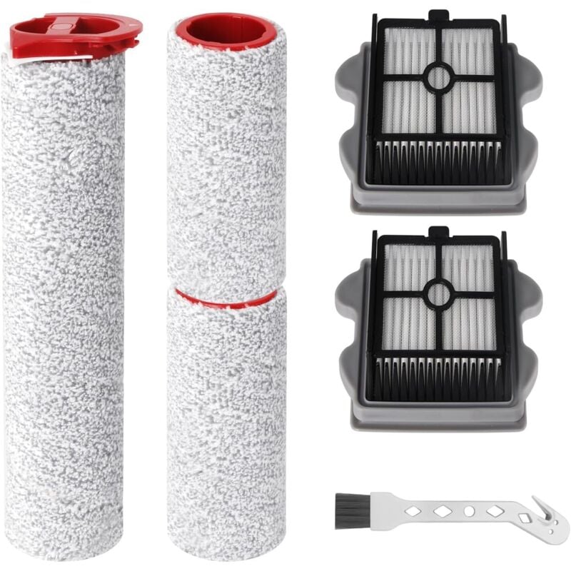 Bürstenwalze und Filter Zubehörset für Roborock Dyad Pro/Dyad Pro Combo Nass und Trockensauger Ersatzteile (3 bürste, 2 Filter, 1 Reinigungsbürste)