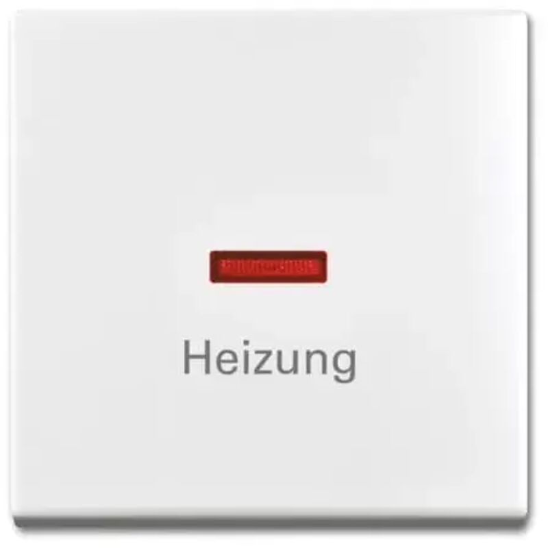 Busch-Jaeger Wippe mit Aufdruck 'Heizung' Heizung mit kleiner roter Kalotte für Schalter/Taster, 1-fach alpinweiß - Busch-balance® SI (1789 H-914),