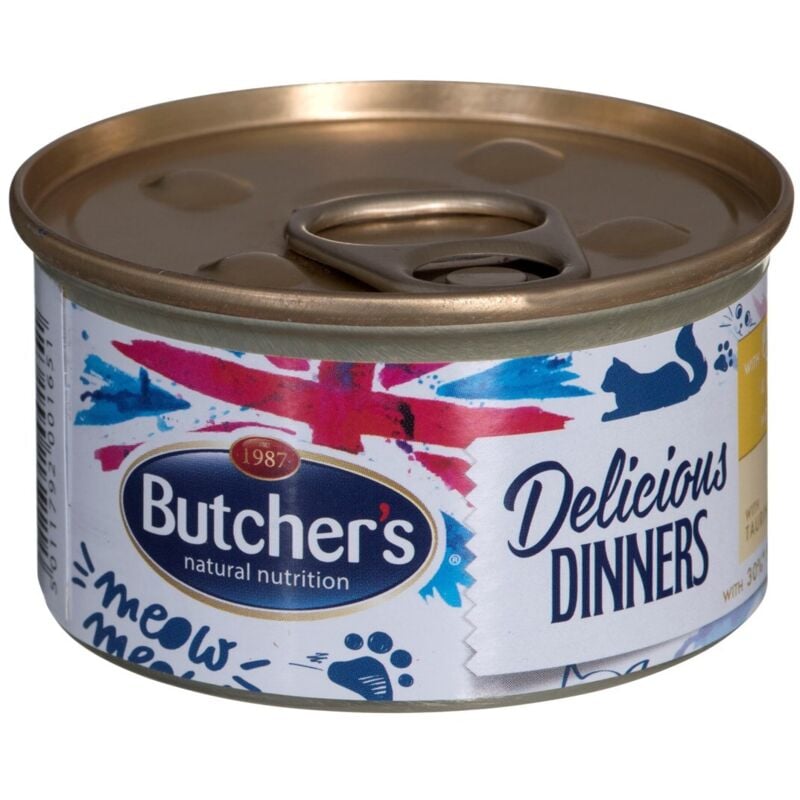 Butcher's Delicious Dinners, Katzenfutter, mit Huhn und Pute, Mousse 85g